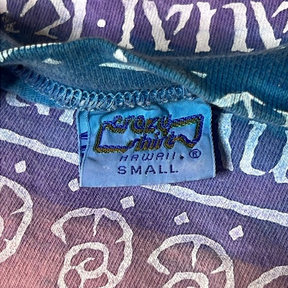 Vintage 80s CrazyShirt All Over Print Hawaii Maui Oahu Kauai Gradient Tee - Picture 3 of 10